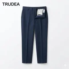 TRUDEA トルディア 綿麻混 センタープレス クロップドパンツ ネイビー M