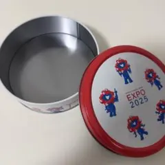 EXPO2025 万博 ミャクミャク クッキー缶 丸 赤 入れ物 空き缶