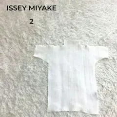 ☆イッセイミヤケ　ISSEY MIYAKE ハイネック　半袖 カットソー　M　白のサムネイル
