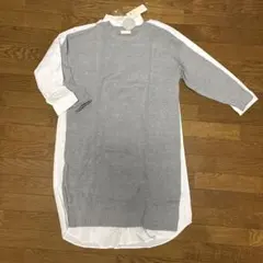 earth music&ecology グレーニット、 シャツワンピ２点セット