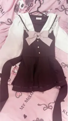 LIZLISA セーラーカラーセットアップ ブラック