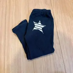 ネイビー星刺繍パンツ　裏起毛