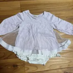 petit main ピンクロンパース・カバーオール