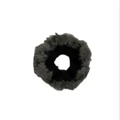 フリルデザイン 黒 シュシュ