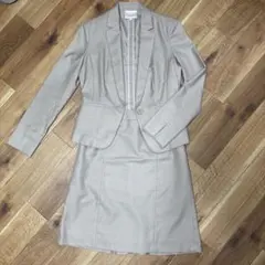 【EMMAJAMES NEWYORK】レディース スカートスーツ上下 ベージュのサムネイル