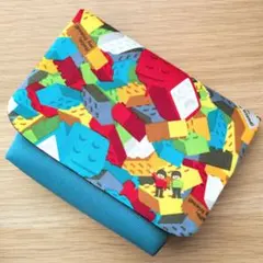 マチ付き移動ポケット　男の子　カラフルブロック