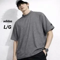 adidas アディダス Tシャツ L メンズ グレー CLIMALITE 半袖