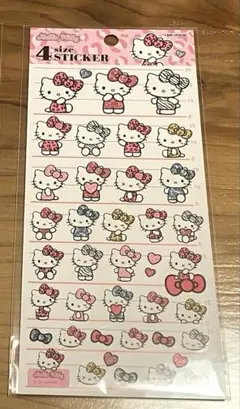 ハローキティ ヒョウ柄 4size ステッカー シール
