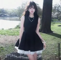 SHEIN ブラック ノースリーブミニワンピース ミニドレス フレア