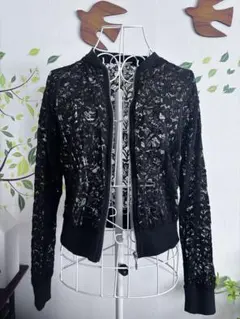 gu レースブルゾン　黒