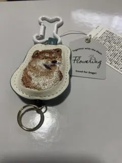 Flowering 柴犬デザイン キーホルダー