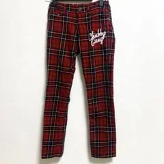 Chubby Gang レッドタータンチェック ロングパンツ