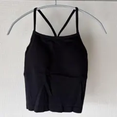 GU ブラックリブ編みブラトップ　Mサイズ