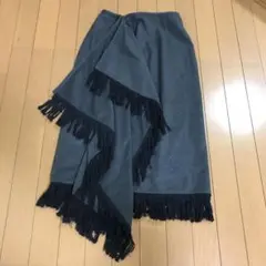 ‼️タイムセール‼️タグ付き新品☆フリンジ付きラップスカート
