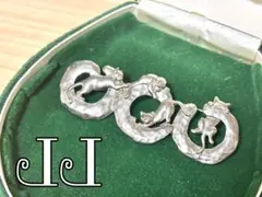 JJ ヴィンテージ シルバー 猫 ブローチのサムネイル