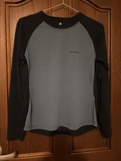 モンベル WICラグラン ロングスリーブT Women's S ブルーグリーン