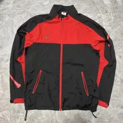 ナイキ DRI-FIT ナイロンジャケット Lサイズ 赤黒　【49】