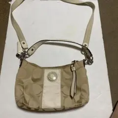 COACH ショルダーバッグ シグネチャー ベージュ