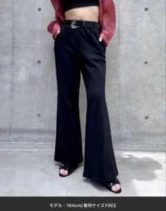 PAGEBOY Web限定 Daily フレアスウェットパンツ ブラック M