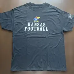 【極希少】カンザス大学 アメフト カレッジTシャツ ジェイホークス ゆるだぼXL