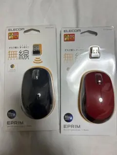【新品未使用】エレコム 無線ワイヤレスマウス 2点セット（黒・赤）