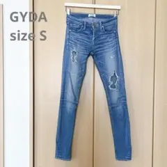 GYDA バックリップド スキニーデニム Sサイズ ダメージ加工 ブルーのサムネイル