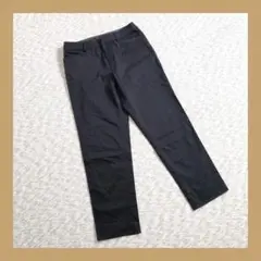 MICHEL KLEIN◆クロップドパンツ（40）黒　無地　ビジネス　オフィス