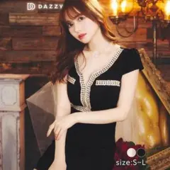 Lサイズ　キャバドレス　デイジーストア　ブラック　黒　半袖