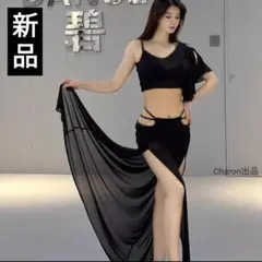 ★新品★ベリーダンス衣装セットアップ　レッスン着ウェア練習着　トップス　スカートのサムネイル
