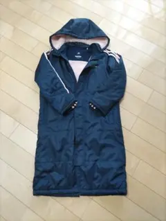 adidas フード付きベンチコート 青 140㎝ adidas ダウンベンチコート 青 USA S JAPAN 140 - メルカリ