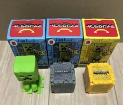 マック マインクラフト クリーパー 石ブロックとギャレット 金ブロックとドーン