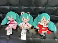 初音ミクシリーズ　ふわぷち　ぬいぐるみ　3個セット　未使用新品タグ付き