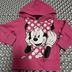 ミニーマウス フード付きトレーナー パーカー ベビードール 80