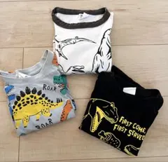 恐竜　Tシャツ　3着セット　120