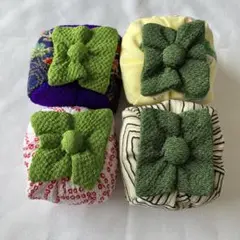 柿　ぬいぐるみ　お手玉　ハンドメイド　4個セット　カラフル