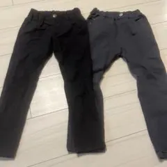 120サイズ 黒 グレー 長ズボン 2点セット BLEEZE