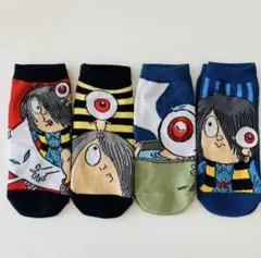 ゲゲゲの鬼太郎　レディースソックス　4足セット