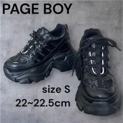 PAGEBOY プラットチャンキースニーカー レースブラック 10 Sのサムネイル