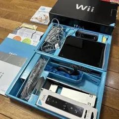Wii 本体 ブラック 付属品一式　ソフト付き