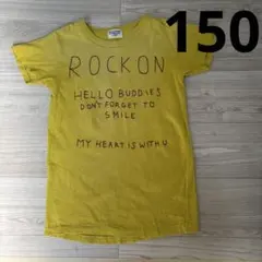 デニムダンガリー ＊ 刺繍Tシャツ ゾウの親子 LARGE01 150