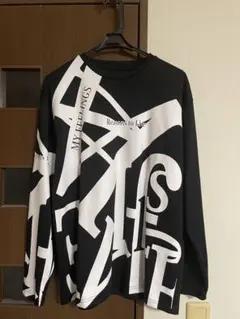 グラフィックプリント 長袖カットソー