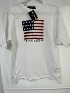 タグ付きPolo Sport アメリカ国旗 Tシャツ Mサイズ ホワイトのサムネイル