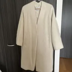 美品♡BEAMS LIGHTS クリーム色 ノーカラーコート