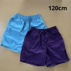 GU ドライアクティブショーツ　120cm 紫と青