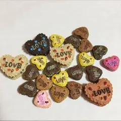 デコパーツ☆ラブクッキーケーキ☆アソート☆22個セット