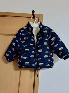 ネイビー 車プリント アウター