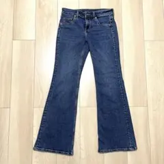 フレアハイデニム　レディース　パンツ　フレアジーンズ　フレアデニム　ズボンのサムネイル