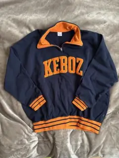 KEBOZ ハーフジップ トレーナー ネイビー/オレンジ