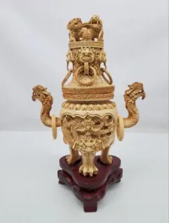 希少品】 三足香炉 獅子 龍 骨董品 古美術 アンティーク - メルカリ