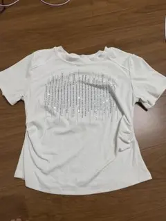 ラインストーン装飾 半袖Tシャツ ホワイトのサムネイル